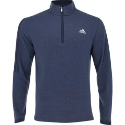 Adidas 3-Stripes 1/4 Zip Outerwear Pullover Golf Apparel