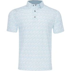 FootJoy Beach Print Lisle Shirt Polo Short Sleeve Golf Apparel