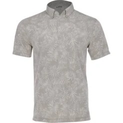 Linksoul Leaflet Print Oxford Shirt Polo Short Sleeve Golf Apparel