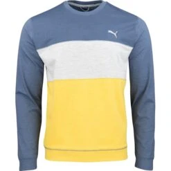 Puma Cloudspun Colorblock Crewneck Outerwear Pullover Golf Apparel