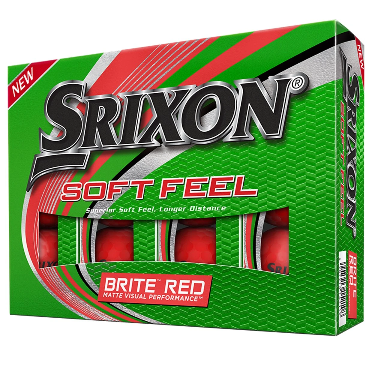 Srixon Soft Feel 12 BRITE Red Low Compression Golf Balls