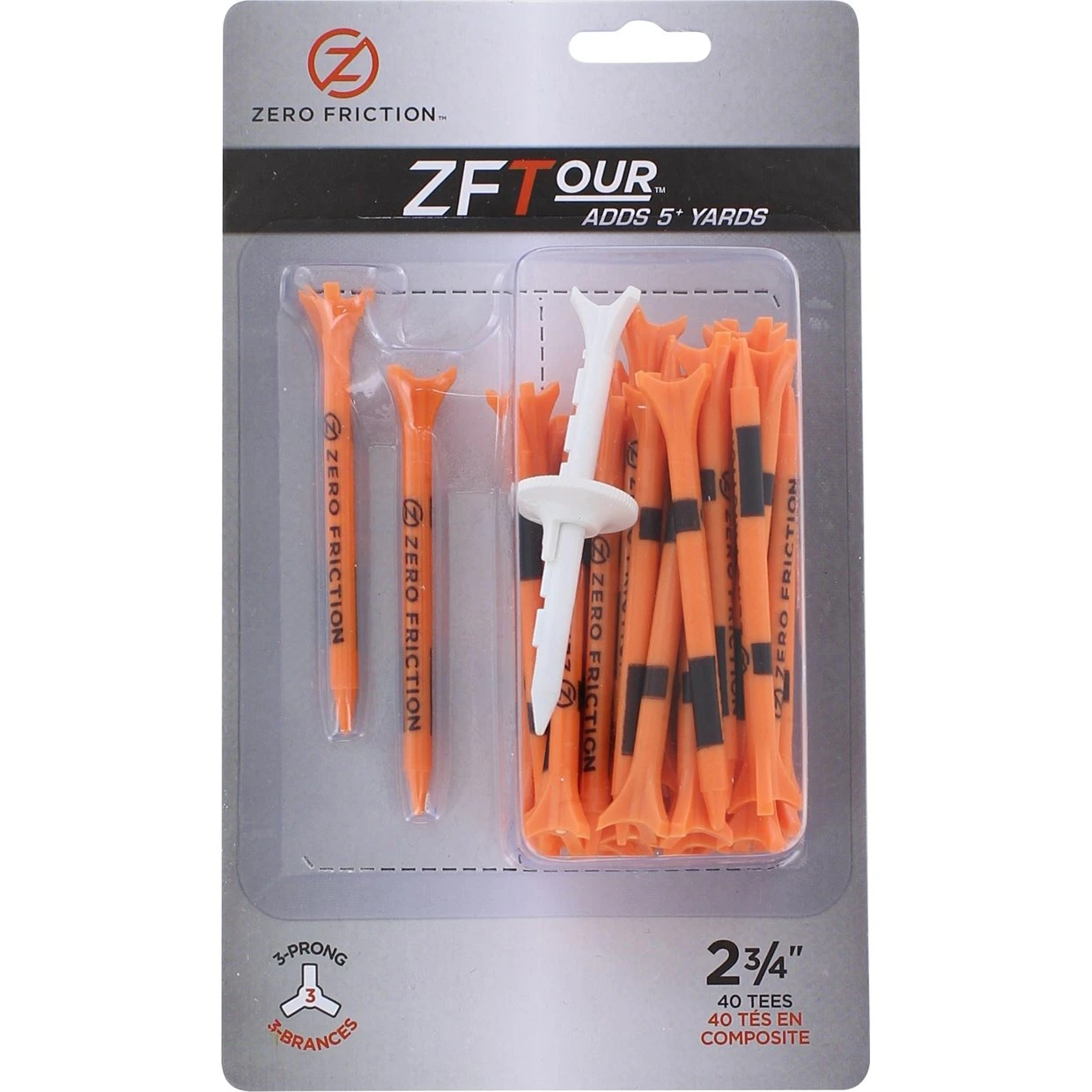 Zero Friction 3-Prong Performance 2 3/4" Golf Tees